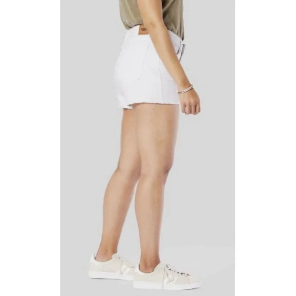 DENIZEN From Levi's High‎ Rise Denim Shorts White Women's Size 16 W33